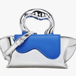 Small Silver Bag Crossbody Bags Satchels purse.    (G)