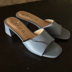 Womens Blue Sandals With Heel
