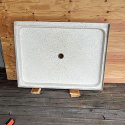 FIAT 48x36 Terrazzo Shower Pan Base — Center Drain — 4836MFTR