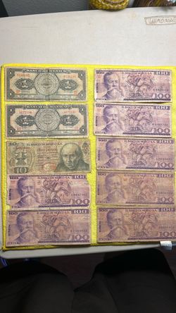 Vintage Banco de Mexico Banknote Collection