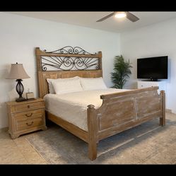 Bedroom Set King Rustic Finish