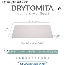 Momo Lifestyle Stone Bath Mat Drytomita Technology Diatomaceous Earth Bath Mat, Non-Slip Super Absorbent Quick Drying Shower Mat Bathroom Accessory fo