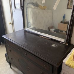 Old Antique Dresser w/ Mirror