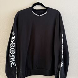Chrome Hearts Scroll Neck Logo Sweatshirt 100% Authentic