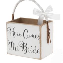 Here Comes The Bride Flower Girl Basket