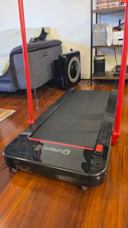 WALKING PAD TREADMILL UREVO Strol Folding Treadmill, Compact Walking Pad with Safety Handle, Plug and Play,