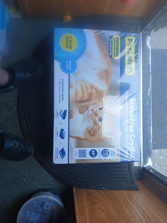 Scoop free Crystal Disposable Crystal Litter Tray 3 Pack
