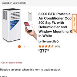 Portable AC Unit 8000BTU