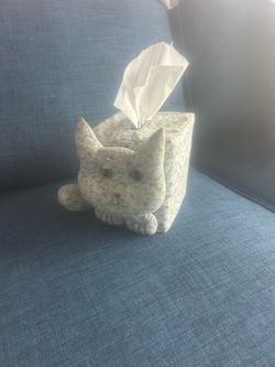 Cute Fabric Kitty Kleenex Box Cover