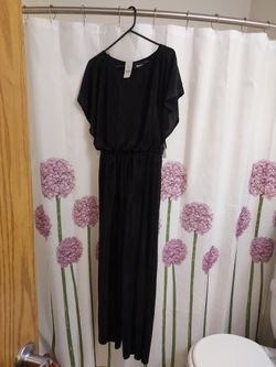 Black Plead Long Overall 