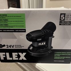 FLEX 24V 5” Random Orbital Sander – Cordless 24 V brushless palm sander