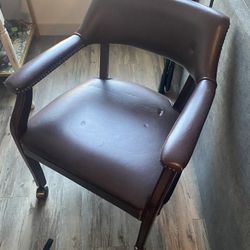 Brown Faux Leather chair