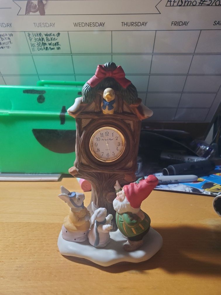 Fitz and Floyd Enchanted forest holiday clock