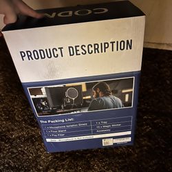 Mic Stand With Pop Filter And Sound Shield