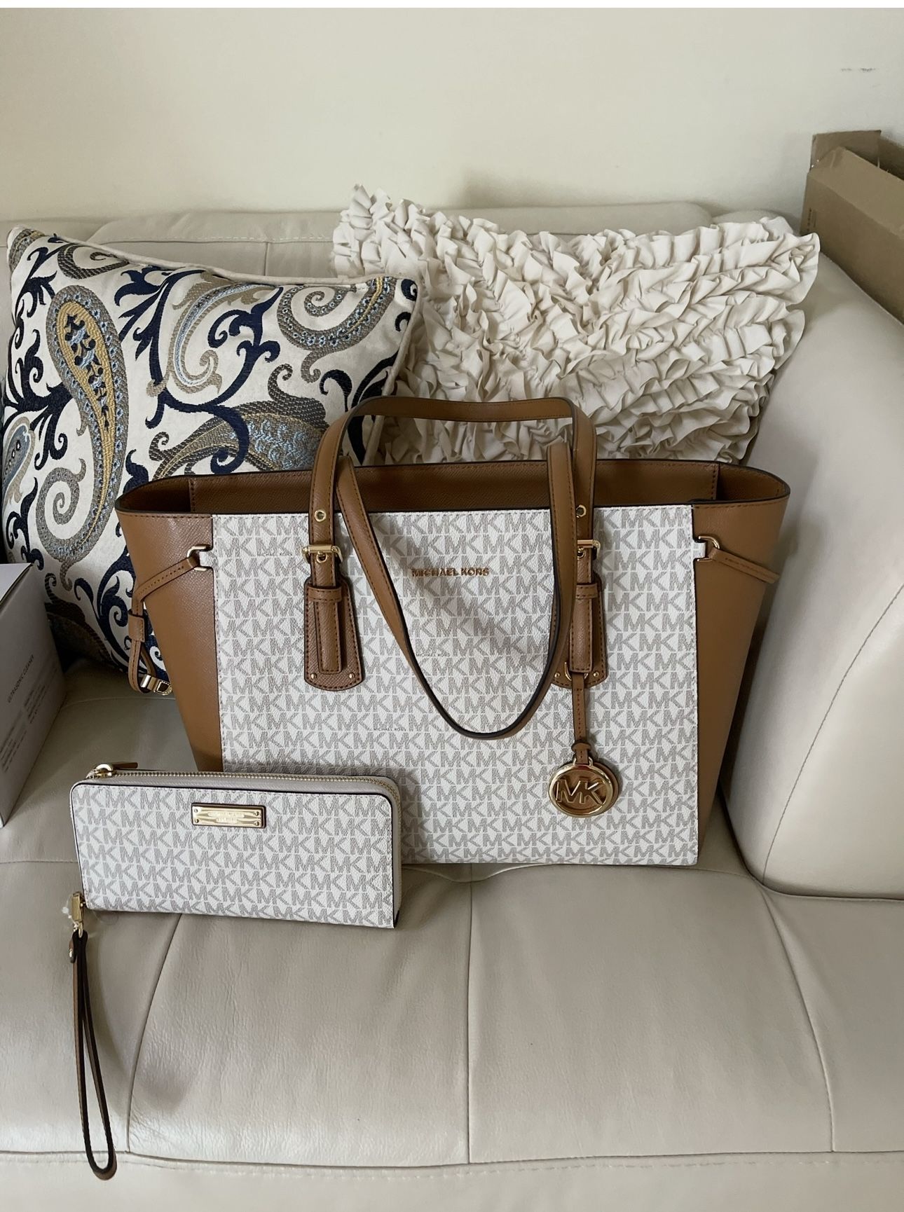 Michael Kors Handbag And Wallet  $240