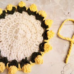 Soft Yellow Flower Coaster 