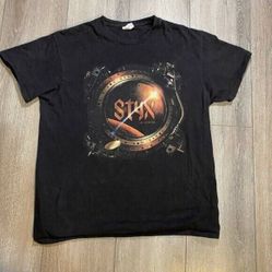 VTG STYX The Mission T-Shirt MENS L Soft Tee Classic Rock Band Concert Tour Men 