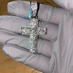 Moissanite Cross Pendant
