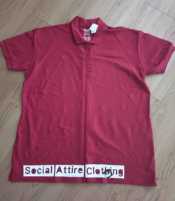 2XL Dark Red Social Attire Polo Shirt