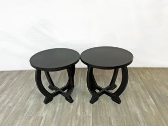 ( Delivery Available ) Walker Zabriskie Bow Leg Side Table Set of 2
