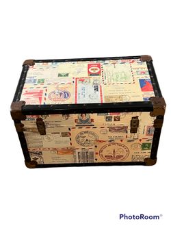 Vintage Cheney & Son Ltd Wooden Trunk 