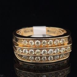 10KT Yellow Gold Diamond Ring 6.75 1CTW Size 10 182290/6