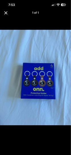 ONN Protective Holder Carabiner for Apple Air Tag 4 Pack - NEW