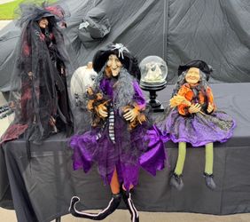 🎃🧙♀️ STUNNING HALLOWEEN WITCH COLLECTION – SET OF 3 🧙♀️