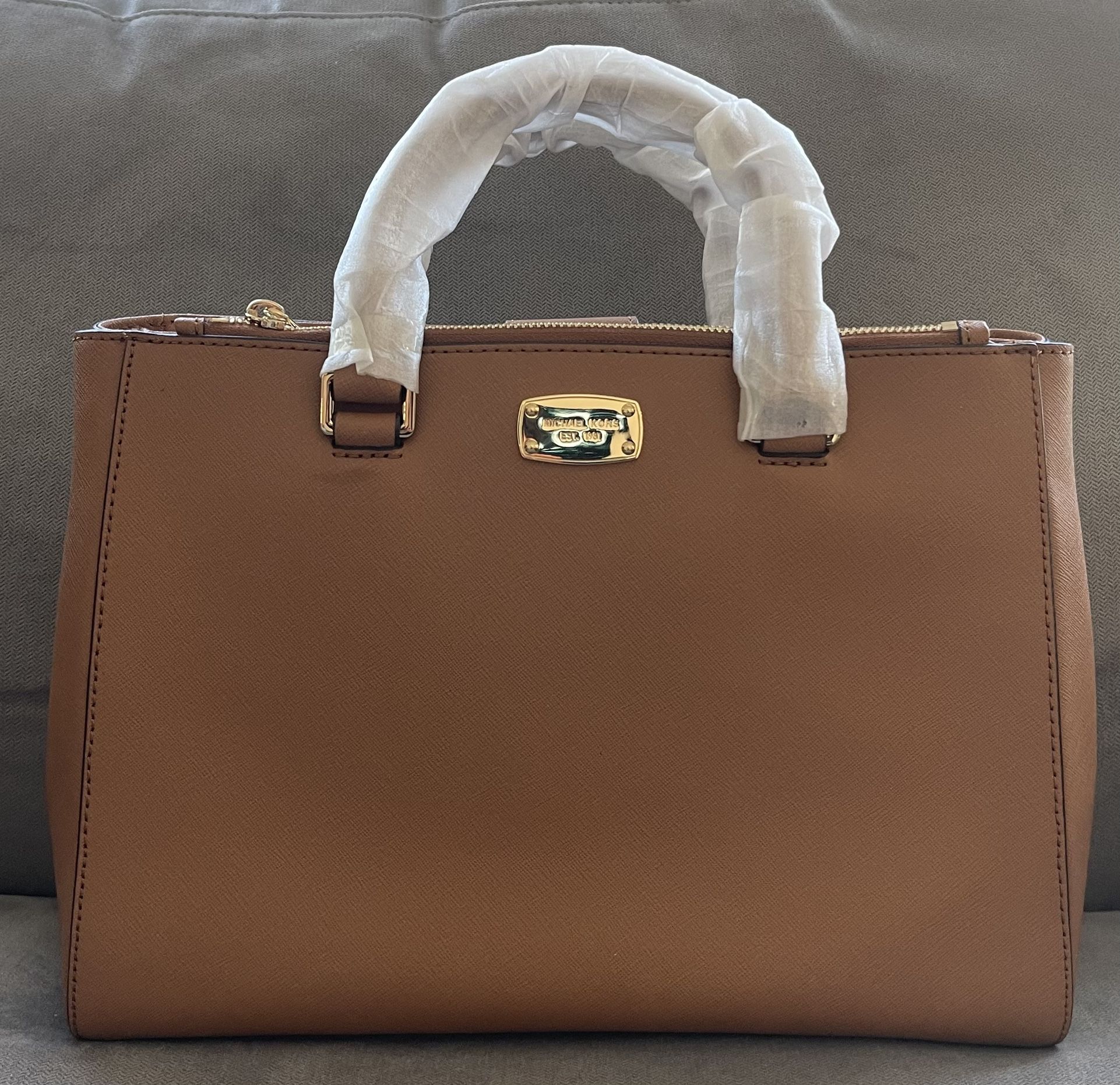 MICHAEL KORS KELLEN LEATHER SATCHEL