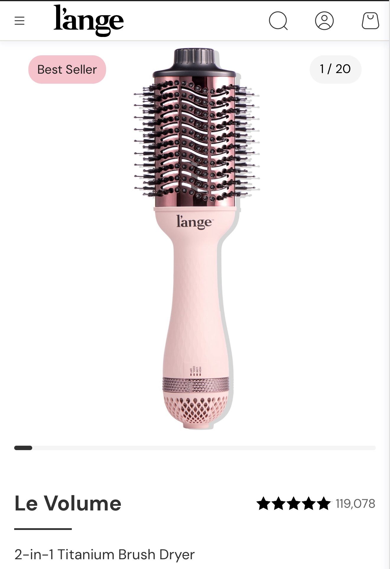 Lange Blush Hair Styling Brush