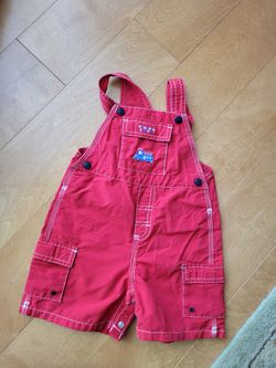 Oshkosh 18 MO Red Short Overalls