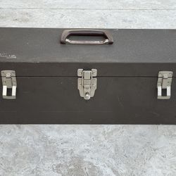 Kennedy Kits Vintage S-19 Metal Tool Box with Tray Brown USA Made Van Wert Ohio