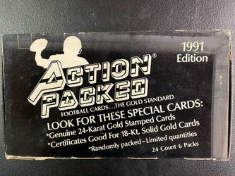 1991 Action Packed Football Cards New On Open Box