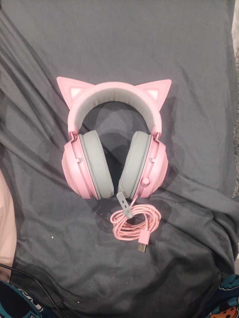pink cat headset