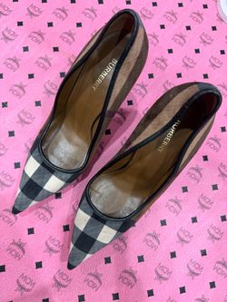Classic Burberry nova check high slender heel