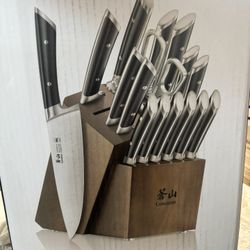 Title OLYMPUS Series 17-Piece Knife Block Set, German Steel,