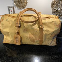Beautiful Vintage Gitano World Atlas Duffel Bag