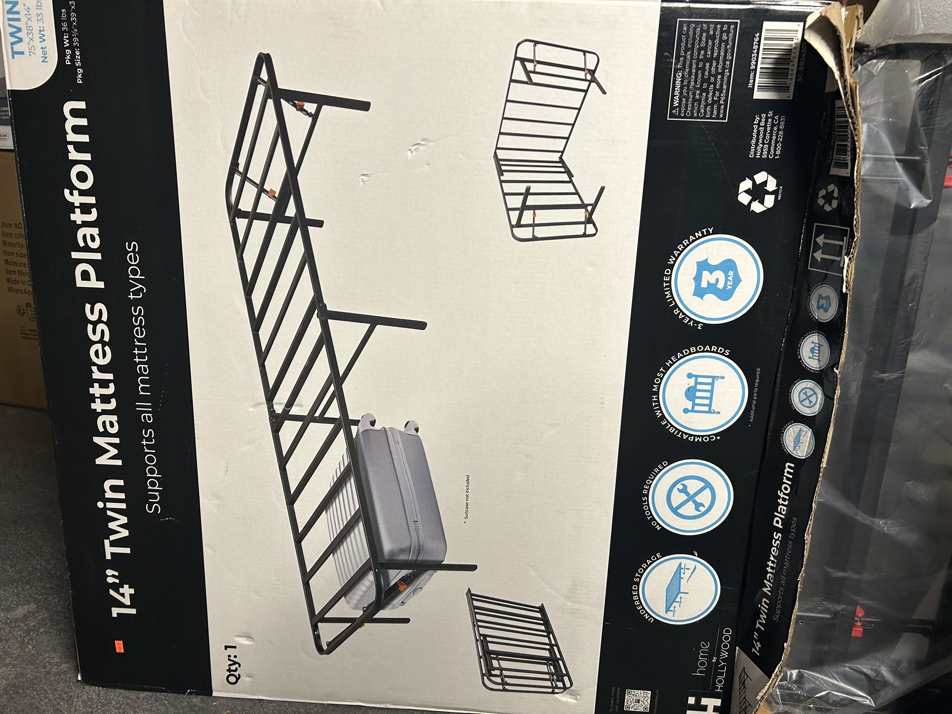 Twin Bed Frame (NEW)