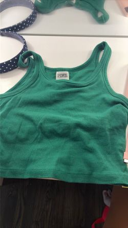 Green PINK Victoria secret tank top xs