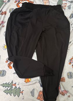 (NEW) Black Jogger Pants with Mesh Panels