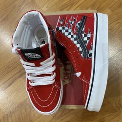 New Boys Vans Sz 12, 3 Shoes Flames
