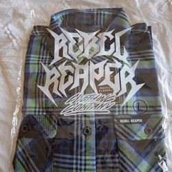 REBEL REAPER FLANNEL Women's Large 
