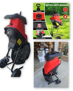MZK 15-Amp Electric Wood Chipper and Leaf Mulcher