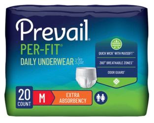 Prevail Per-Fit Daily Underwear Medium 20 Count