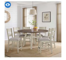 7 Piece Easton Square To Round Counter Height Set