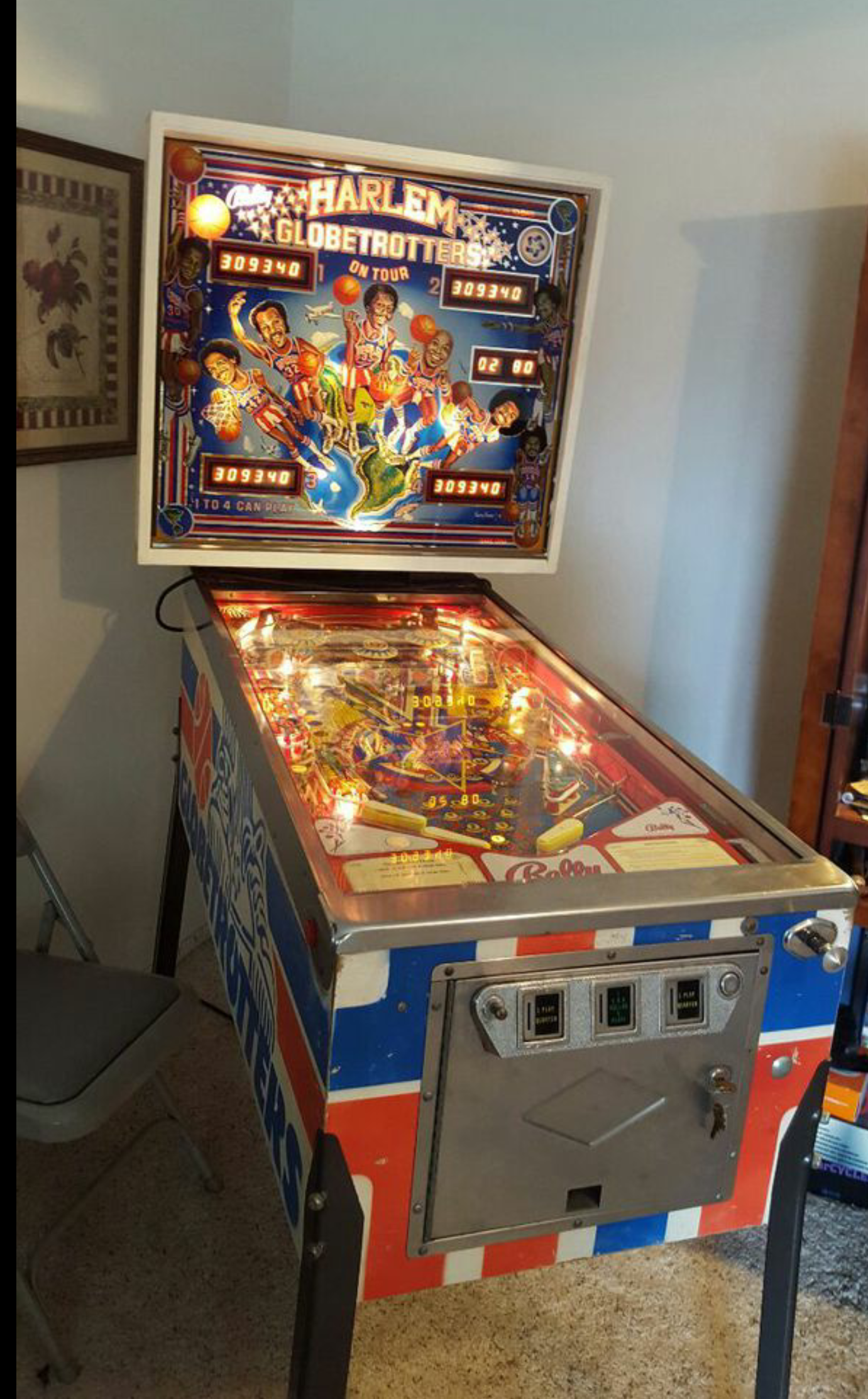 harlem Globetrotters pinball machine