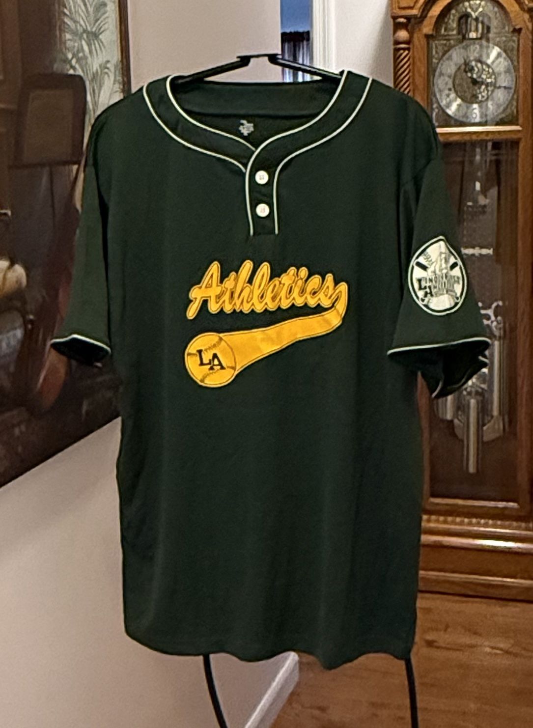 PRO MARK BY MARTIN VINTAGE ATHLETICS LA BASEBALL JERSEY SHIRT SZ XL