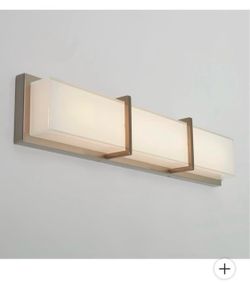 Modern Brushed Nickel Vanity Bar Light