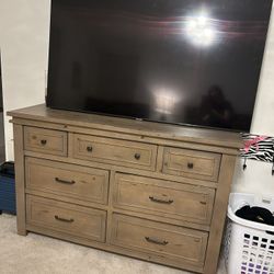 TV and 3-Tier Shelf for Sale