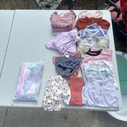 Free Girls Baby Clothes And Stroller 